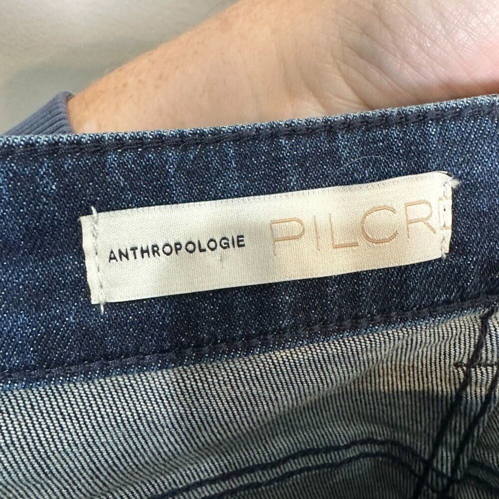 Anthropologie Pilcro Womens Jeans Size 30 Blue High Rise Cigarette Dark Wash - Picture 6 of 10